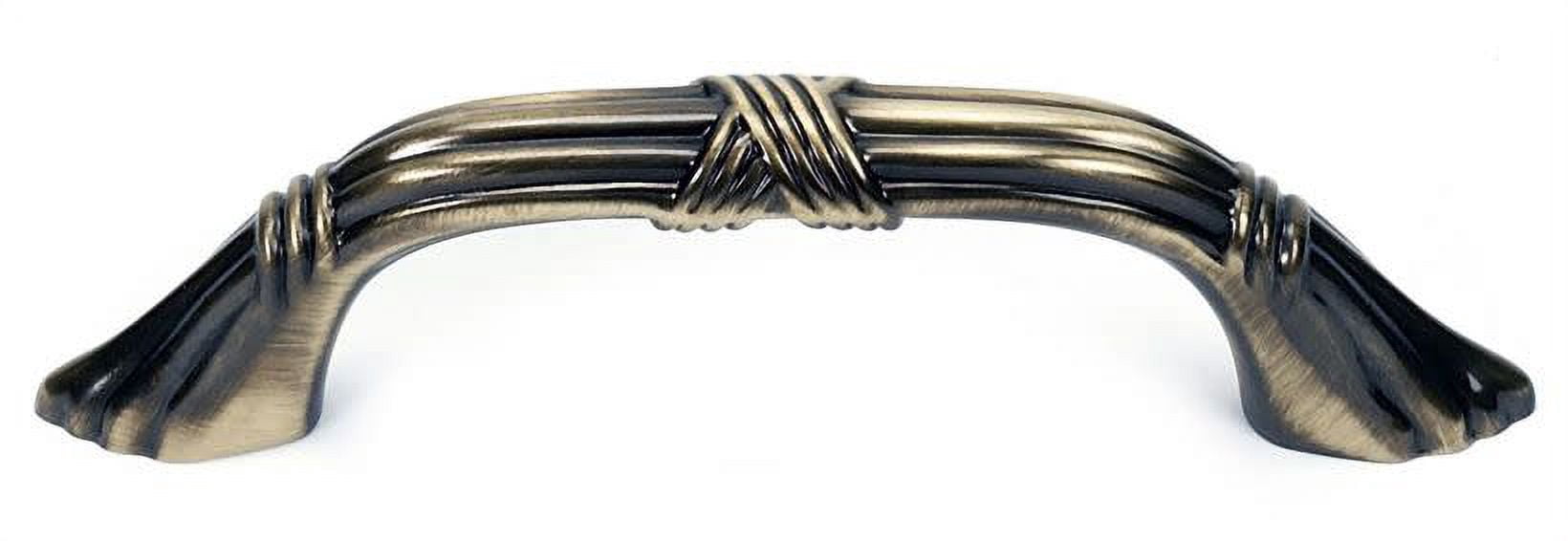 Ribbon and Reed 3" Center Arch Pull, Antique English
