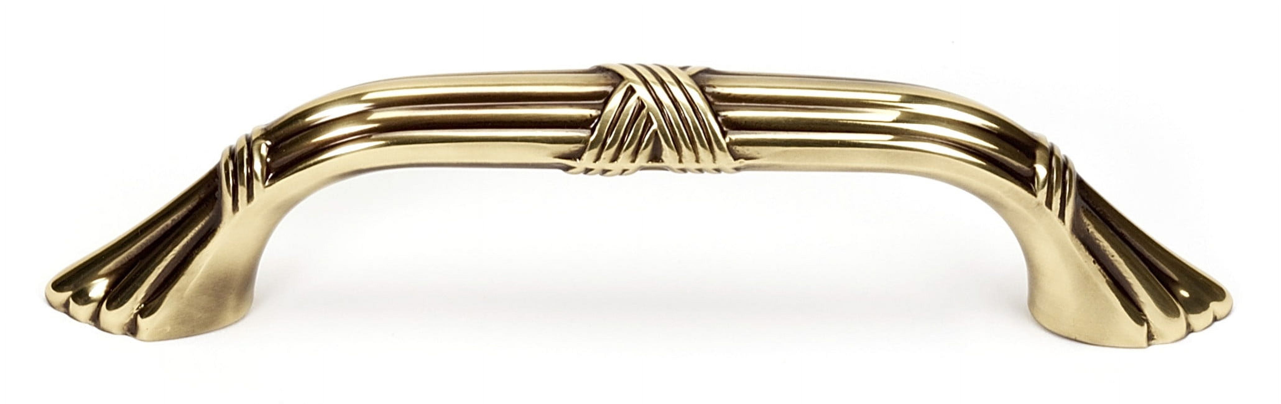 Alno A881-35-PA Ribbon and Reed 3-1/2" Cabinet Pull Polished Antique