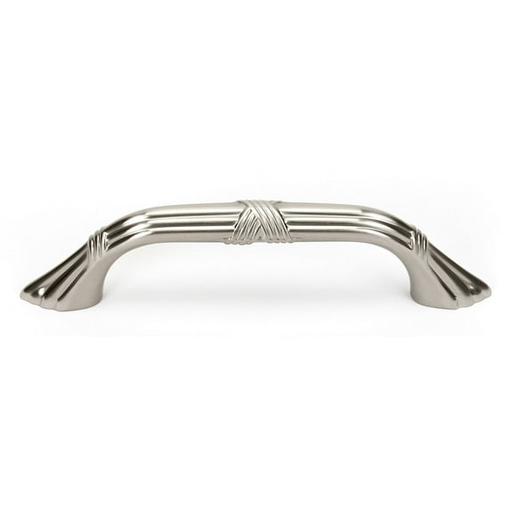 Alno A881-35-SN Ribbon and Reed 3-1/2" Cabinet Pull Satin Nickel