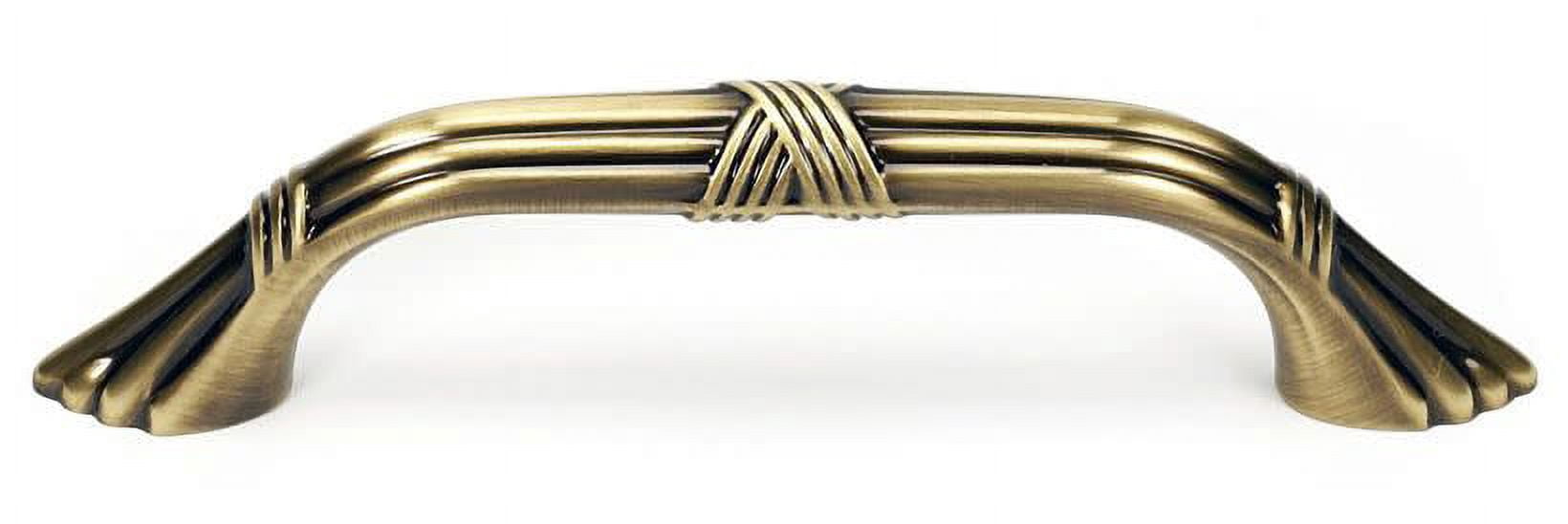 Ribbon and Reed 3 1/2" Center Arch Pull, Antique English
