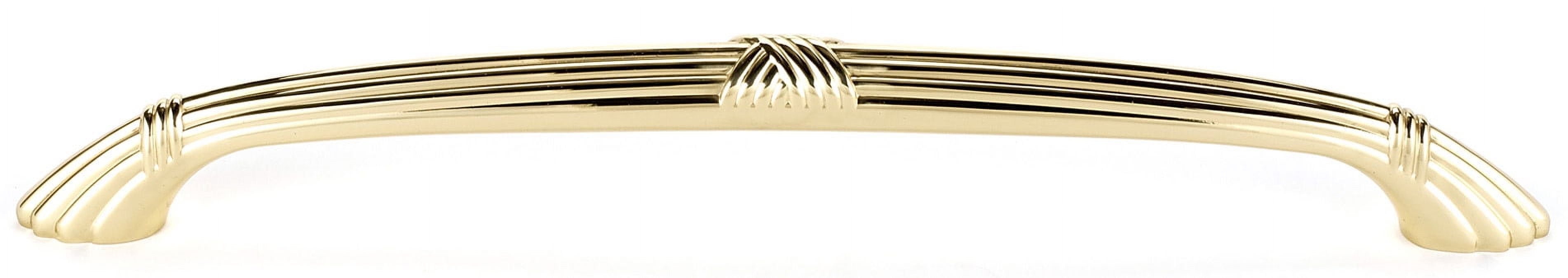 Alno A881-6-PB Ribbon and Reed 6" Appliance / Cabinet Drawer Pull Polished Brass