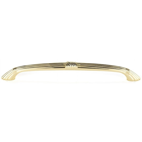 Alno A881-6-PB Ribbon and Reed 6" Appliance / Cabinet Drawer Pull Polished Brass