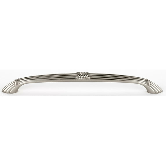 Ribbon and Reed 6" Center Arch Pull, Satin Nickel