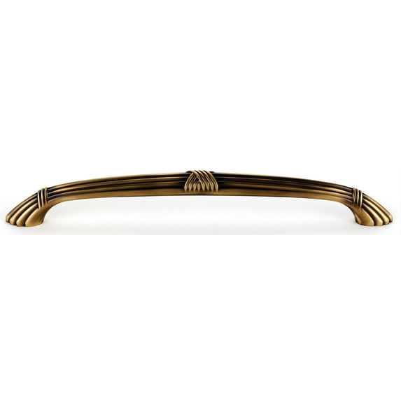 Alno A881-6-AE Ribbon & Reed 6" Appliance / Cabinet Drawer Pull Antique English