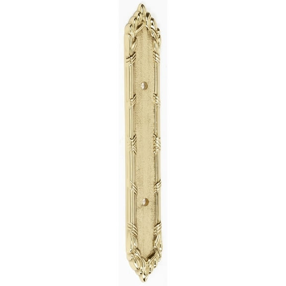 Alno A887-3 Ribbon & Reed 3" Center To Center Cabinet Pull Backplate - Brass