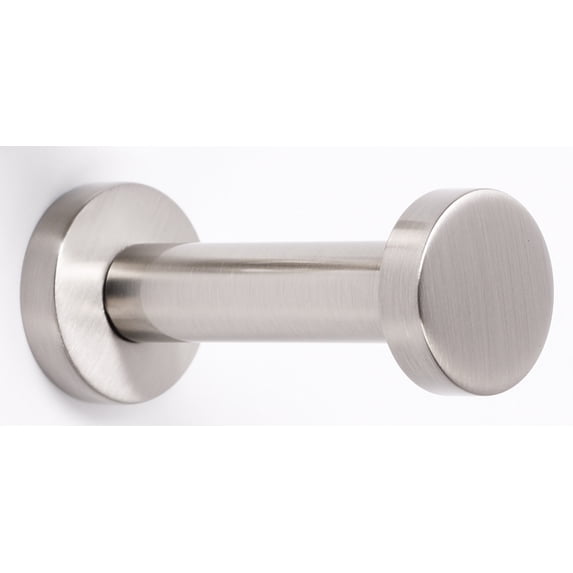 Alno A8982-SN Euro Solid Brass 1" Wide Single Bathroom Towel / Robe Hook - Nickel