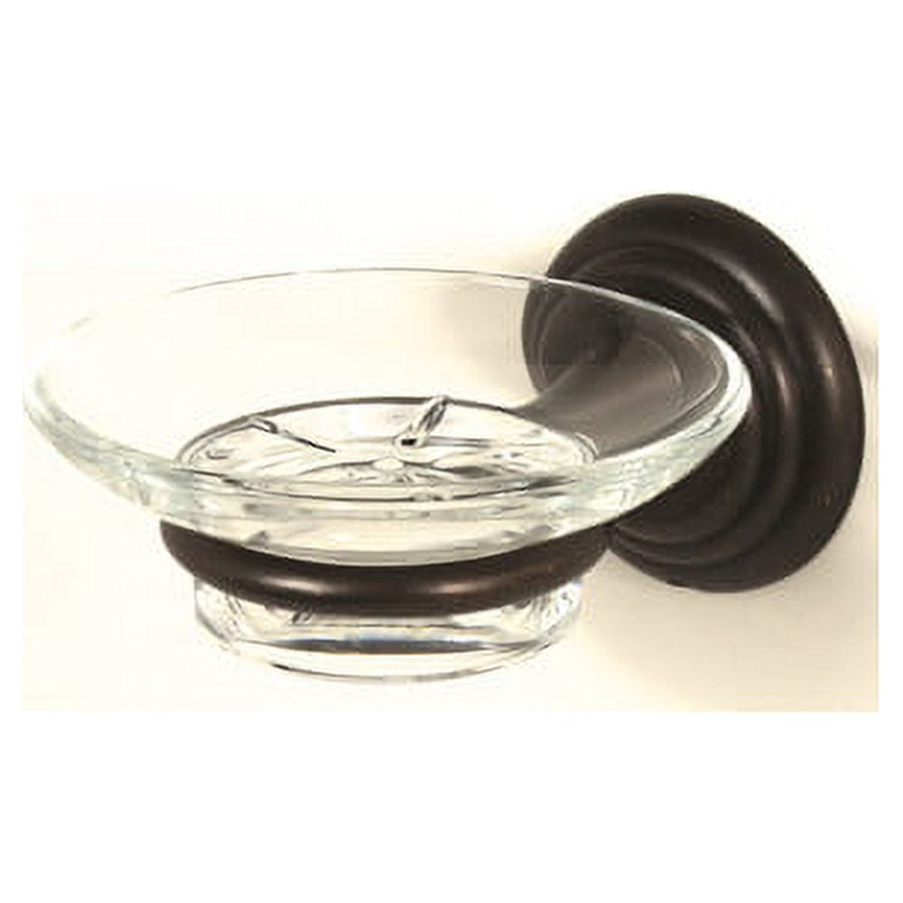Barcelona Frosted Glass and Brass Wall-Mounted Soap Dish