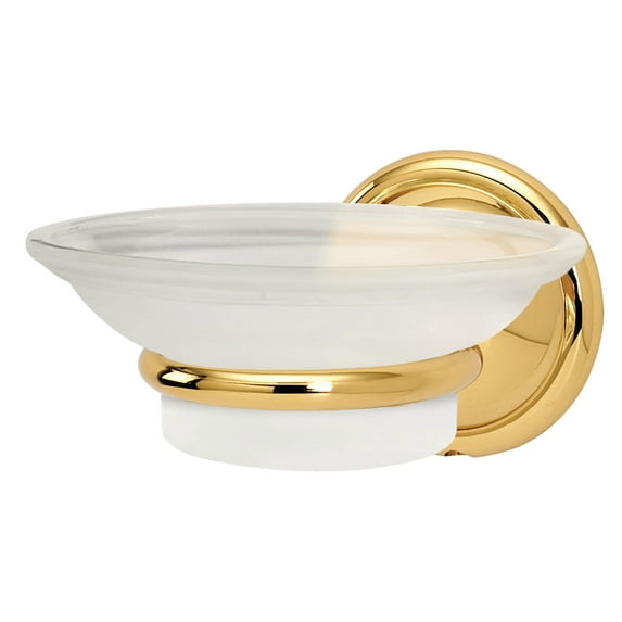 Yale Soap Dish, Polished Brass