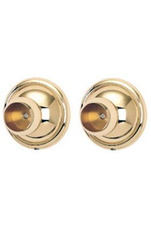 Yale Shower Rod Brackets, Polished Brass