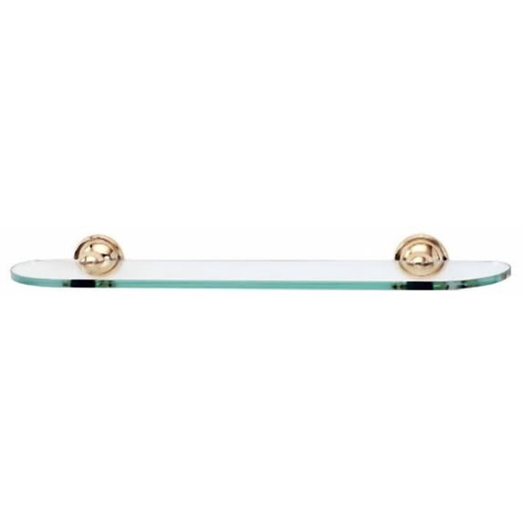 Yale 24" x 2.63" Bathroom Shelf, Polished Brass, Shelving, Glass, Chrome, Nickel, Bronze, Brass, 1