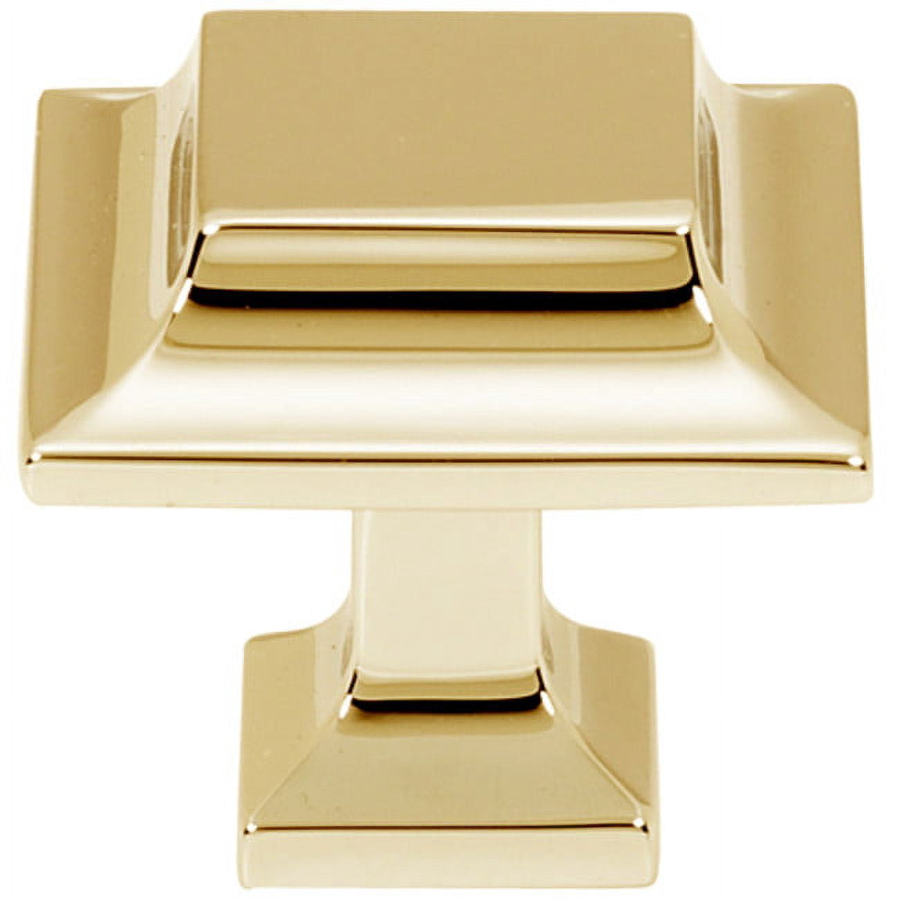 Alno A950-14-PB/NL Millennium 1-1/4" Modern Fluted Square Solid Brass Cabinet Knob /