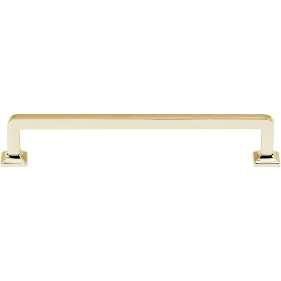 Alno A950-6 Millennium 6" Center To Center Contemporary Square Solid Brass Cabinet Handle