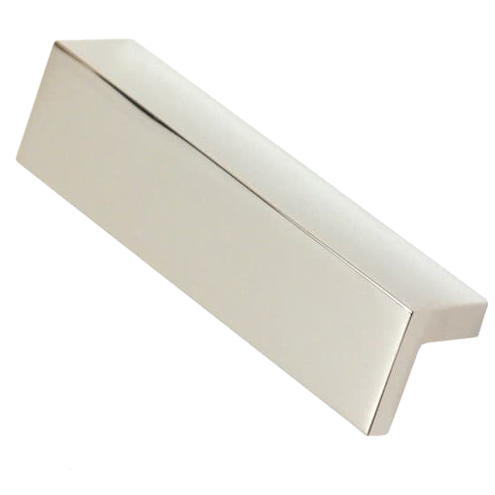 Polished Chrome Modern Finger Pull with Mounting Hardware