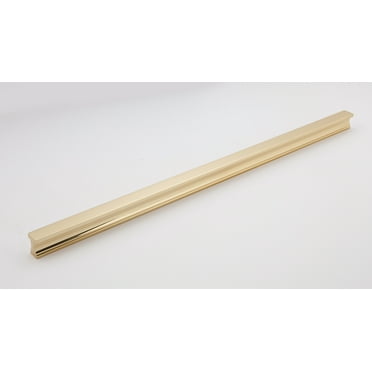 Alno A965-18 Linear 18" Center To Center Flush Mount Rectangle Solid Brass Cabinet Handle