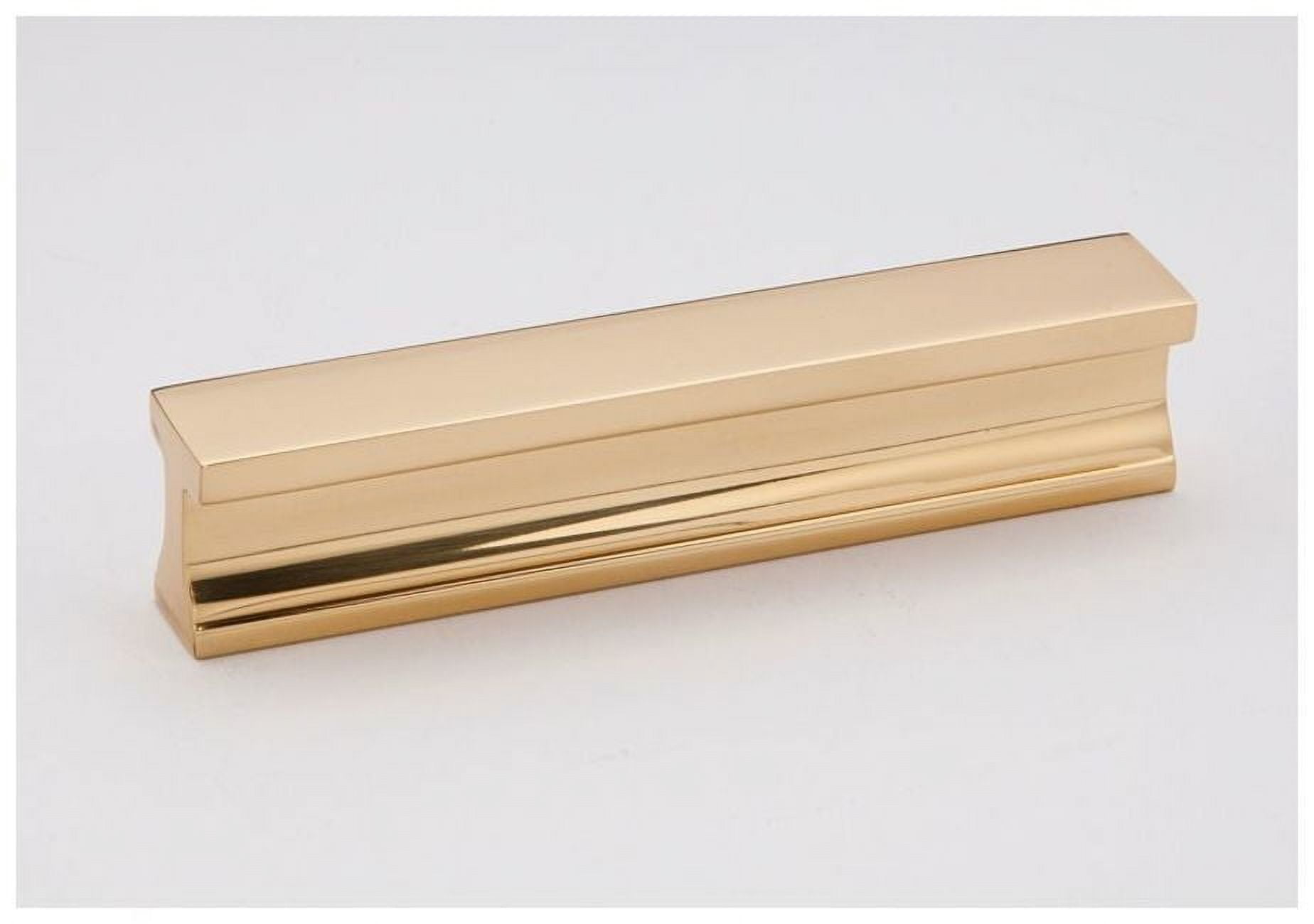 Linear 4" Unlacquered Brass Finger Pull with Mounting Hardware