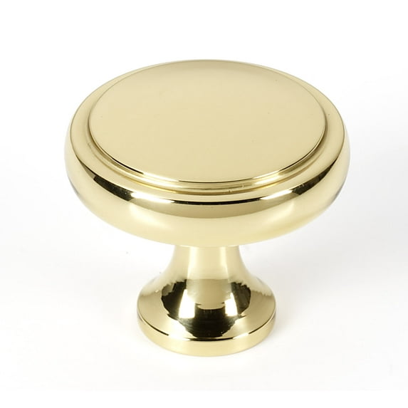 Alno A980-14 Royale 1-1/4" Solid Brass Stepped Round Mushroom Cabinet Knob / Drawer Knob -