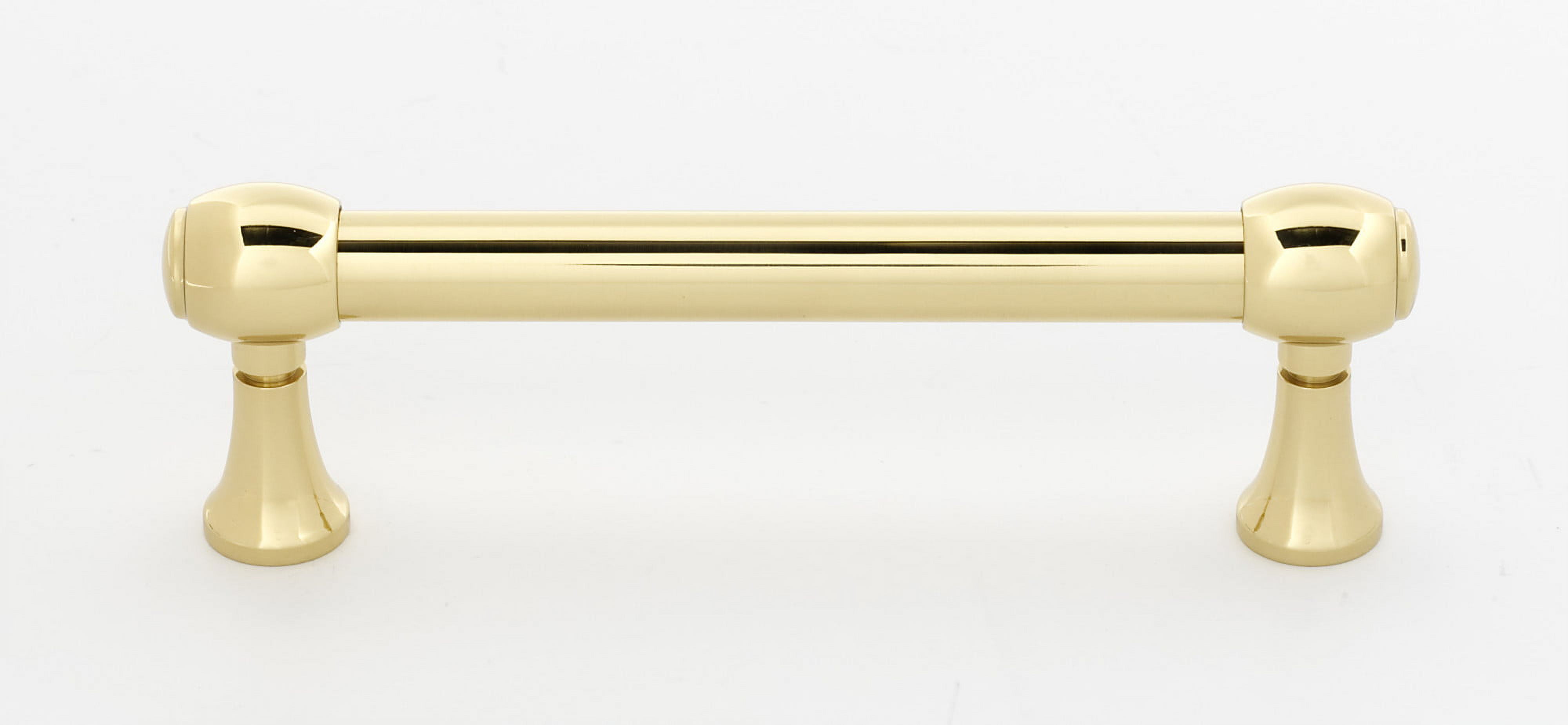 Polished Brass Mid-Century Cabinet Bar Pull with Mounting Hardware