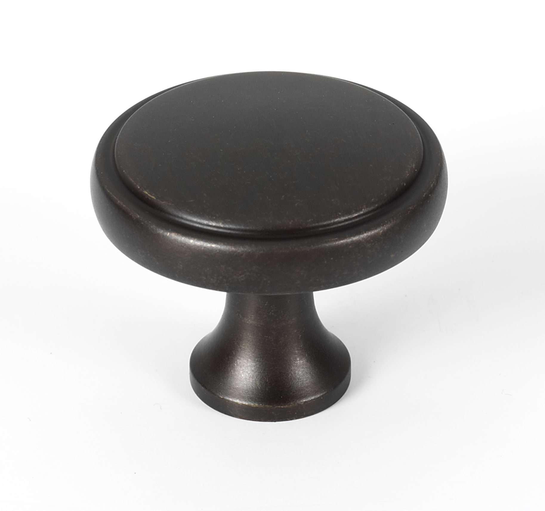 Alno A980-38-BARC Royale 1-1/2" Contemporary Flat Round Solid Brass Cabinet Knob / Drawer