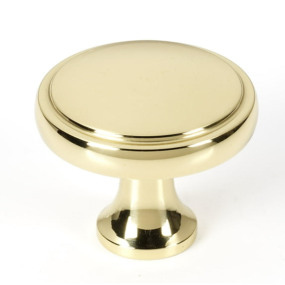 Alno A980-38 Royale 1-1/2" Contemporary Flat Round Solid Brass Cabinet Knob / Drawer Knob