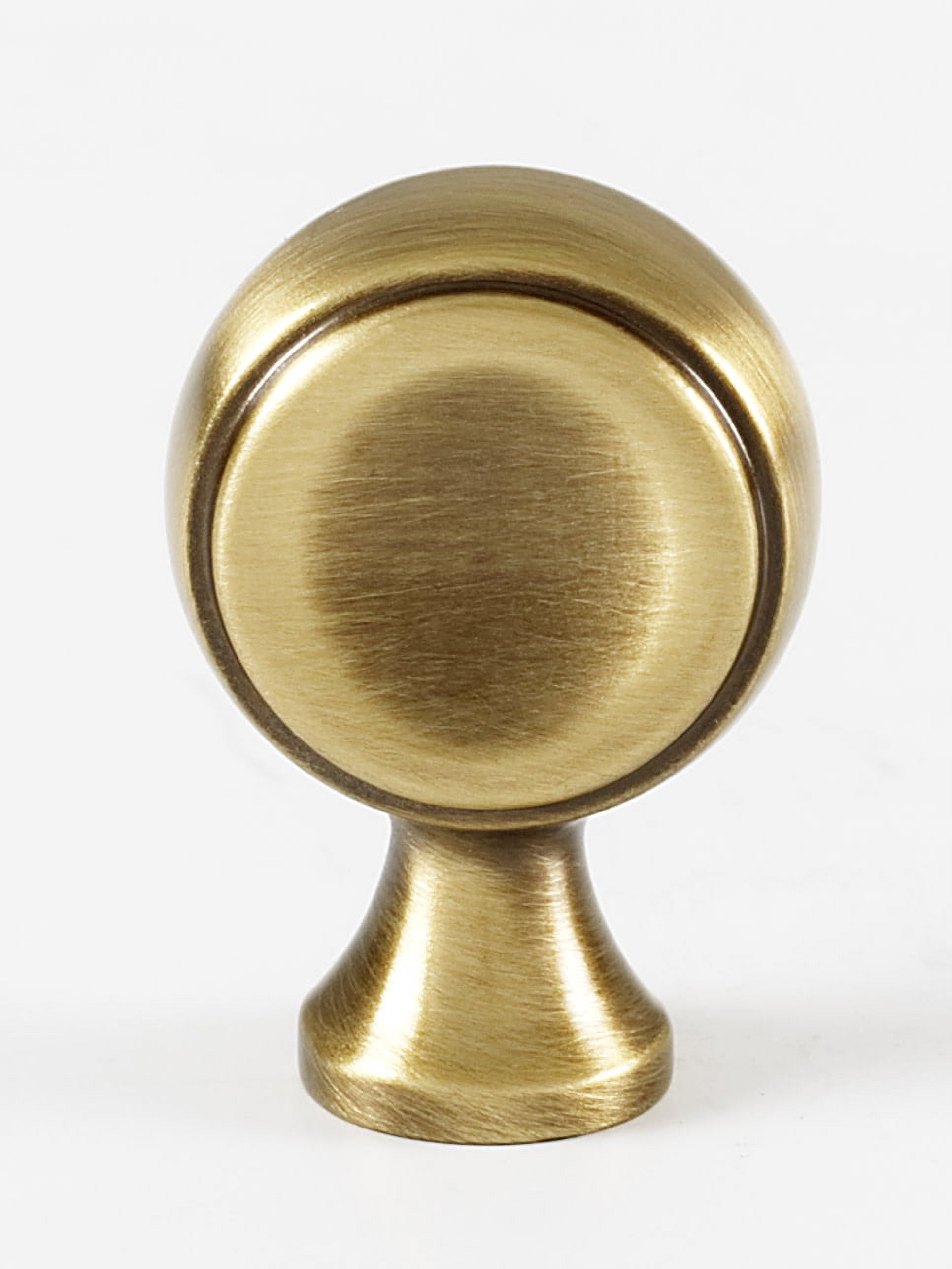 Alno A980-AE Royale 7/8" Solid Brass Elegant Side Disc Cabinet Knob / Drawer Knob -