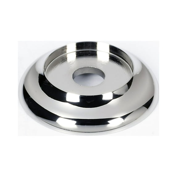 Alno A982-18 Royale 1-1/8" Diameter Solid Brass Cabinet Knob Backplate Escutcheon -