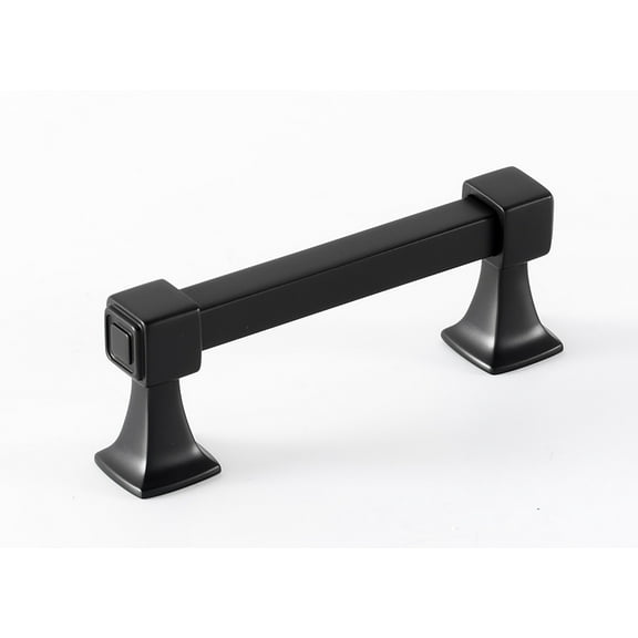 Alno A985-3 Cube 3" Center To Center Modern Bridge Style Solid Brass Square Cabinet Handle