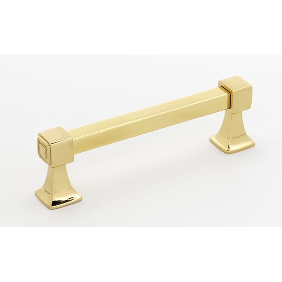 Alno A985-4-PB Cube 4 Inch Cabinet Pull Polished Brass