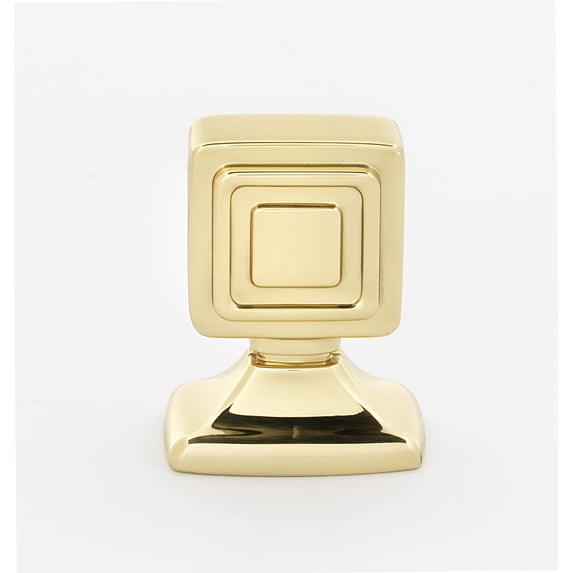 Alno A986-78 Cube 7/8" Small Luxury Modern Side Square Rectangular Solid Brass Cabinet