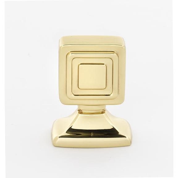 Alno A986-78-PB/NL Cube 7/8" Small Luxury Modern Side Square Rectangular Solid Brass