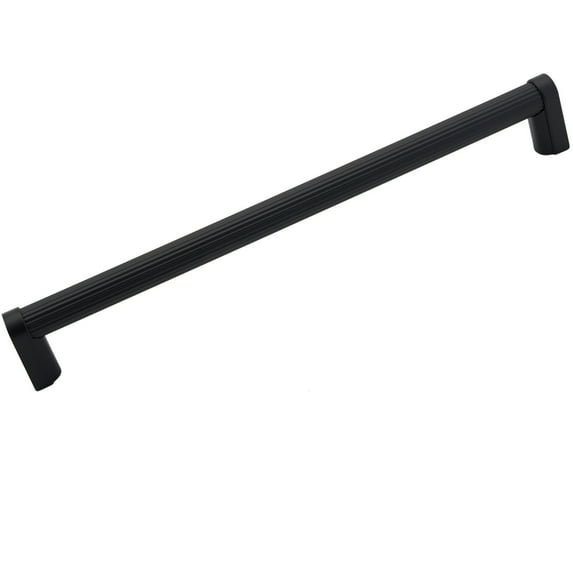 Alno D2904-18-MB Alta Moda 18" Center To Center Modern Ribbed Round Appliance Handle /
