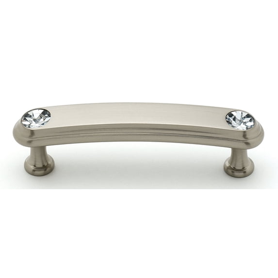 Alno C211-3-SN Swarovski Crystal 3" Cabinet Pull Satin Nickel