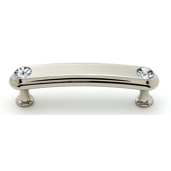 Alno C211-3-PN Swarovski Crystal 3" Cabinet Pull Polished Nickel