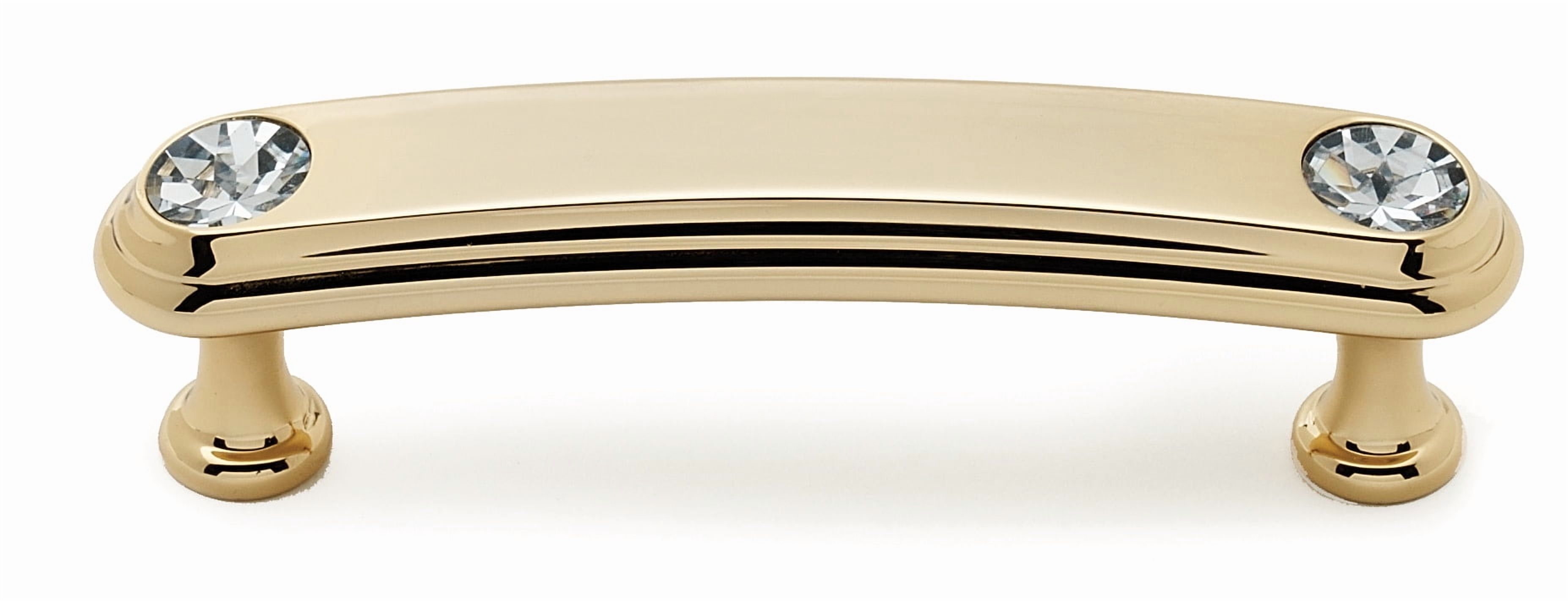 Alno C211-3-GLD Swarovski Crystal 3" Cabinet Pull Gold