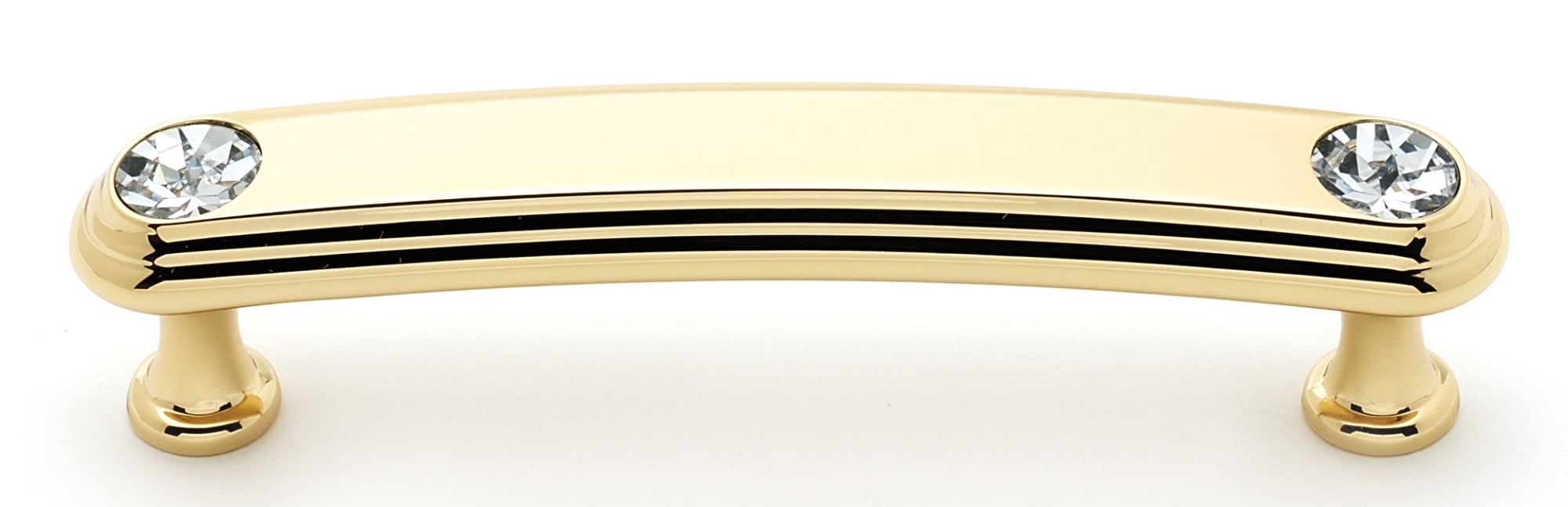 Alno C211-35-GLD Swarovski Crystal 3-1/2" Cabinet Pull Gold