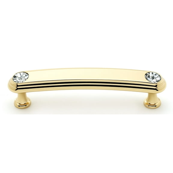 Alno C211-35-GLD Swarovski Crystal 3-1/2" Cabinet Pull Gold
