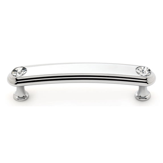 Alno C211-35-PC Swarovski Crystal 3-1/2" Cabinet Pull Polished Chrome