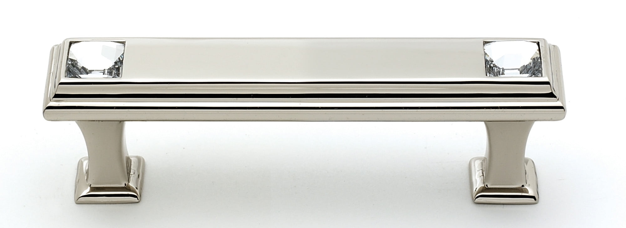Geometric 3" Center Bar Pull, Polished Nickel
