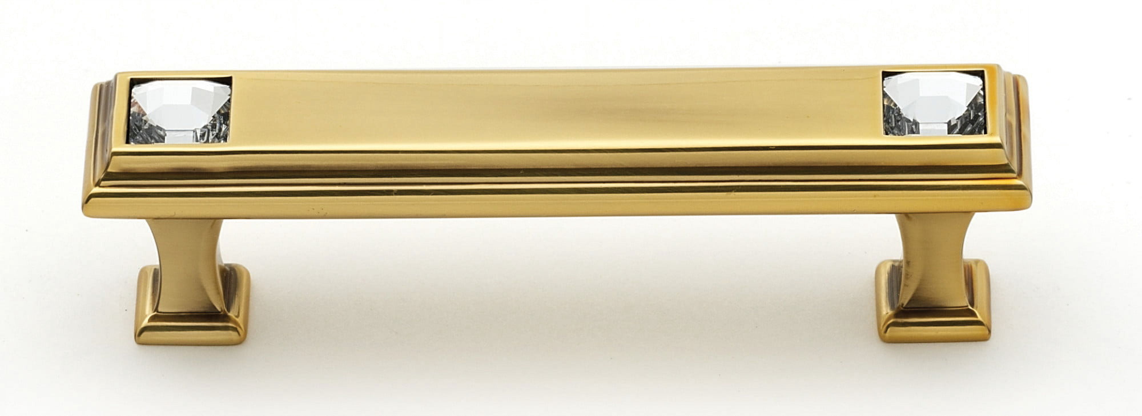 Alno C213-3-PA Swarovski Crystal 3" Cabinet Crystal Pull Polished Antique