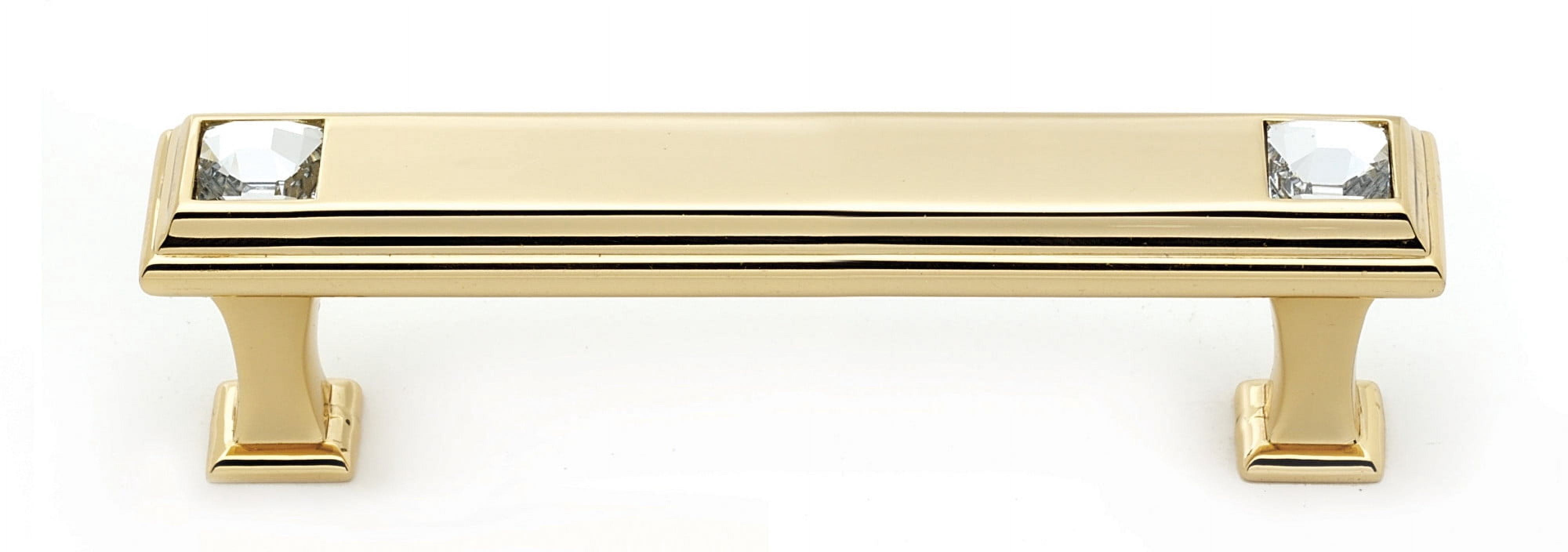 Alno C213-35-GLD Swarovski Crystal 3-1/2" Cabinet Crystal Pull Gold