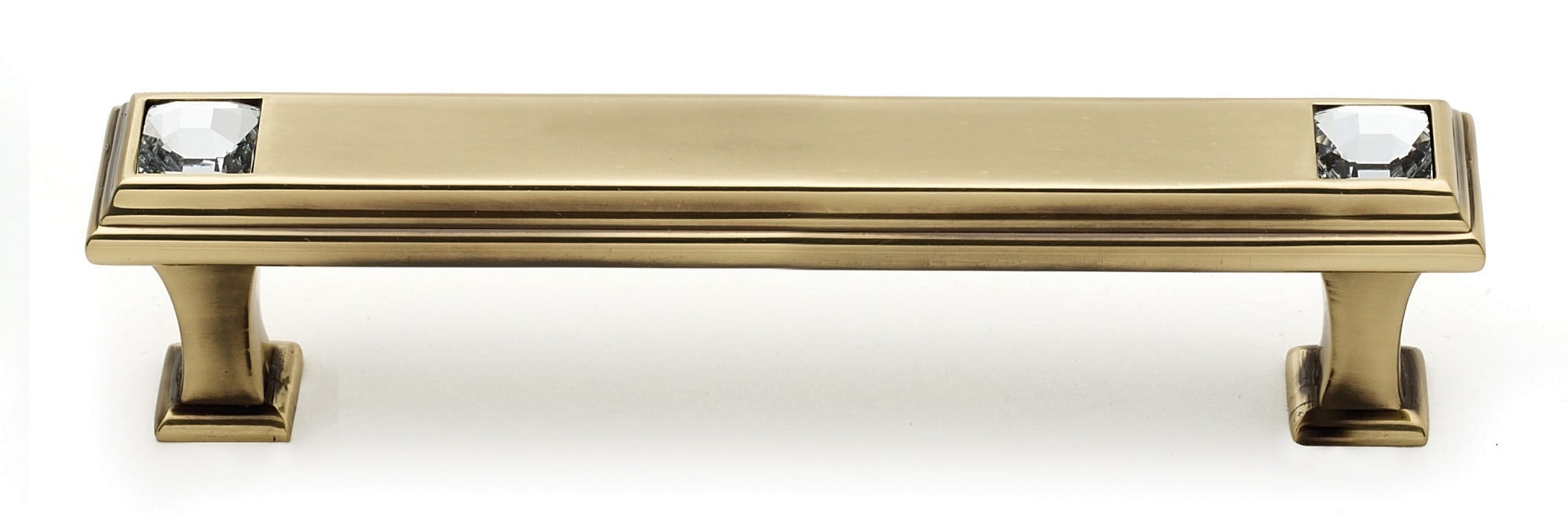 Alno C213-4-PA Swarovski Crystal 4" Cabinet Crystal Pull Polished Antique