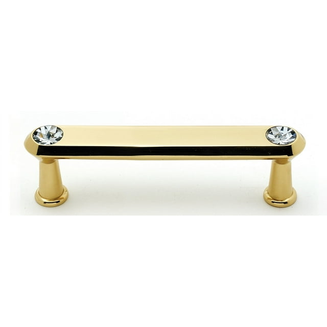 Alno C214-35 Crystal Series 3.5" Center To Center Luxury Decorative Bar Cabinet Pull -