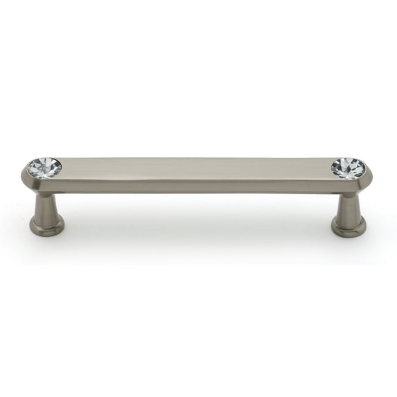 Alno C214-4-SN Swarovski Crystal 4" Cabinet Crystal Pull Satin Nickel