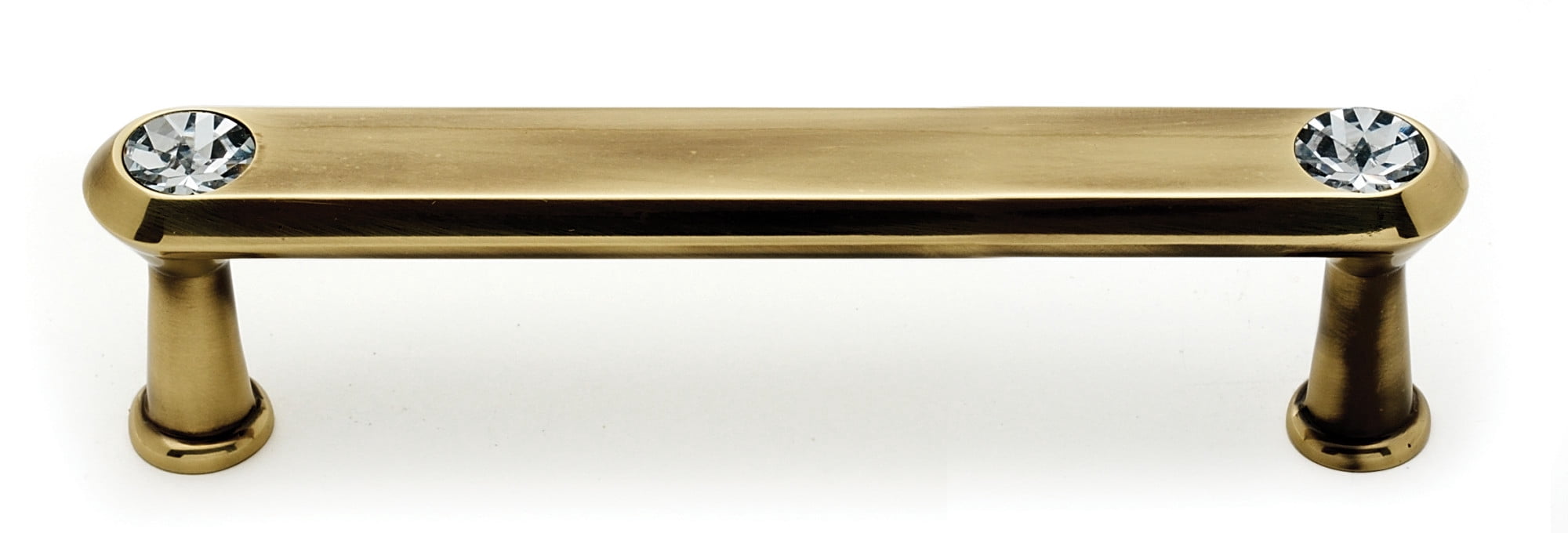 Alno C214-4-PA Swarovski Crystal 4" Cabinet Crystal Pull Polished Antique