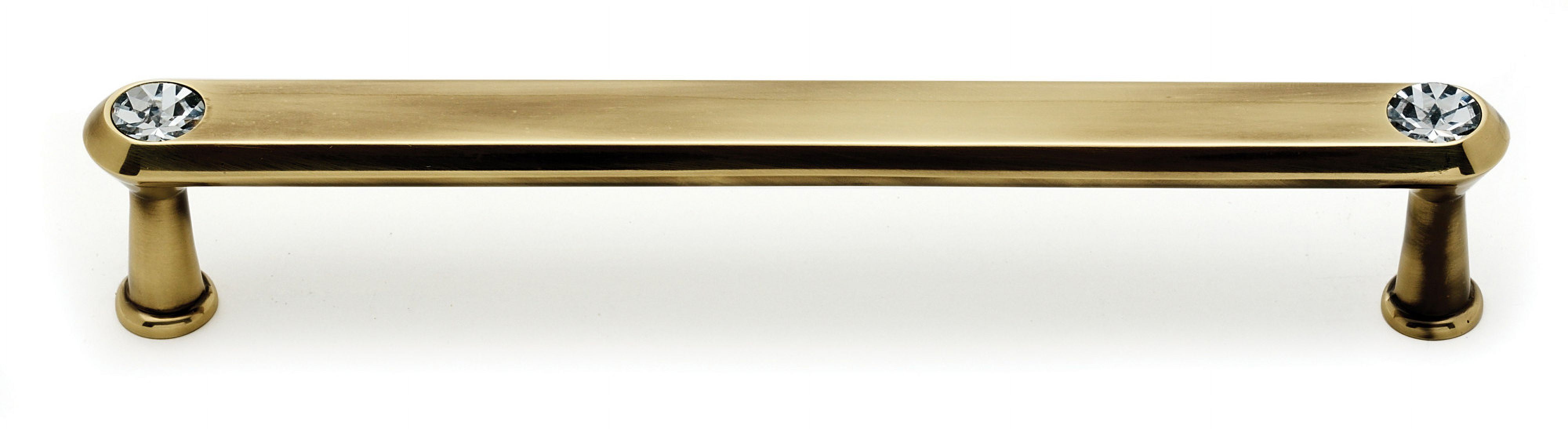 Alno C214-6-PA Swarovski Crystal 6" Cabinet Crystal Pull Polished Antique