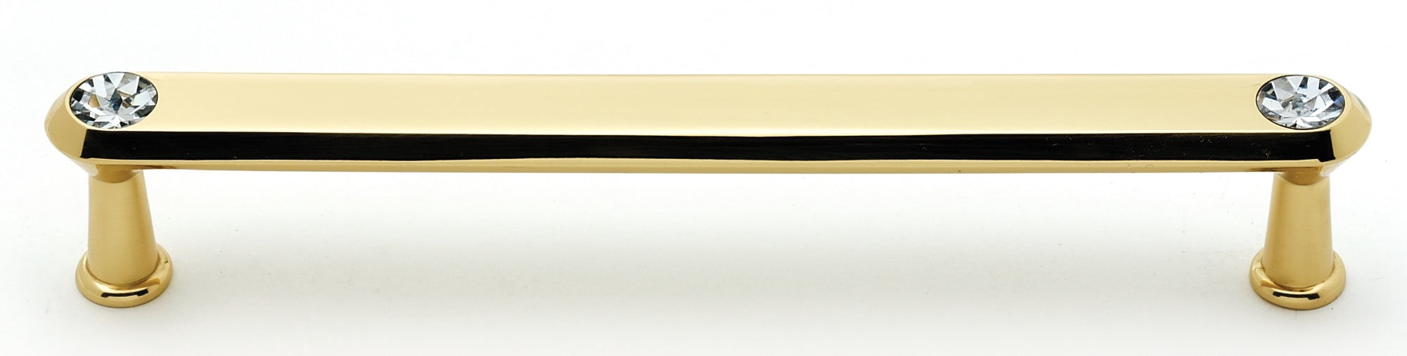 Alno C214-6-PB Swarovski Crystal 6" Cabinet Crystal Pull Polished Brass