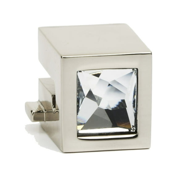 Alno C2670 Convertibles 1/2" Square Crystal Ring Pull Mount For 1.5", 2", And 2.5" Ring