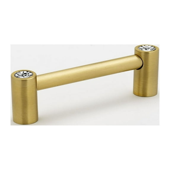 Alno C715-4 Contemporary 4" Center To Center Luxury Decorative Solid Brass Cabinet Handle