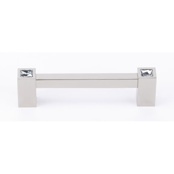 Alno C718-4-PN Contemporary Swarovski Crystal 4" Cabinet Pull Polished Nickel