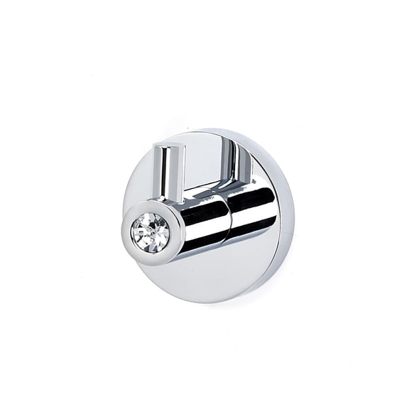 Alno Contemporary I Crystal Robe Hook - Clear / Polished Chrome