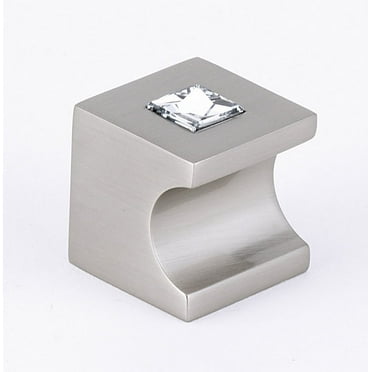 Alno C853-1 Contemporary 1" Whistle Style Block Solid Brass Cabinet Knob - Nickel